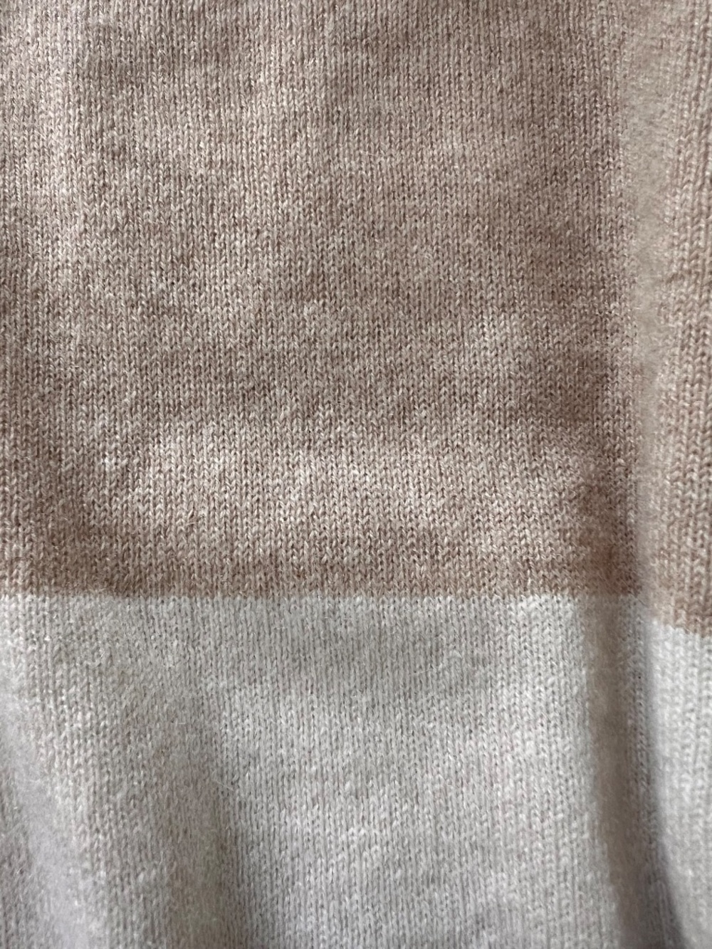 La Ligne Cashmere Sweater Beige Cream Stripe Crewneck Size M Soft Minimalist Coa - Picture 3 of 5